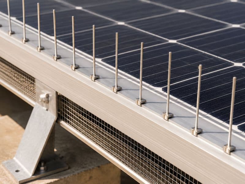 Solar panel bird spike project in Amravati