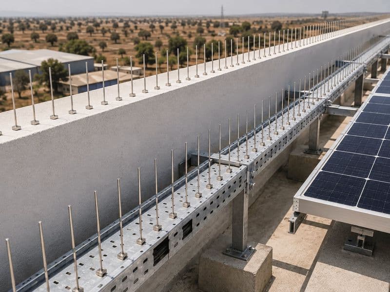 Solar panel bird spike project in Amravati